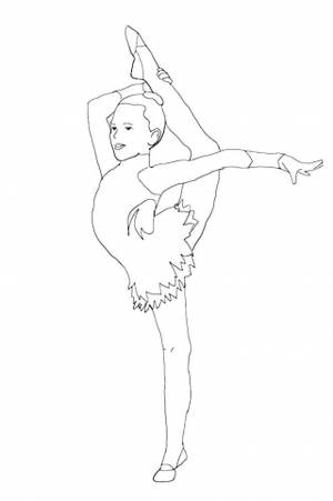 Раскраска Гимнастка