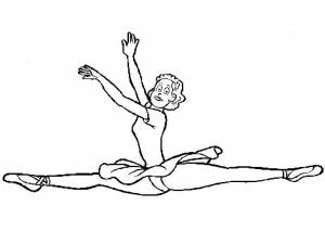 Раскраска Гимнастка