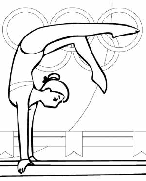 Раскраска Гимнастка