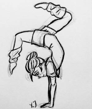 Рисунки гимнастика для срисовки легкие