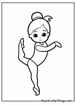 Раскраска гимнастика для детей