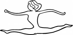 Художественная гимнастика Книжка-раскраска Художественная гимнастика, Гимнастика с Free, белый, млекопитающее, спорт png