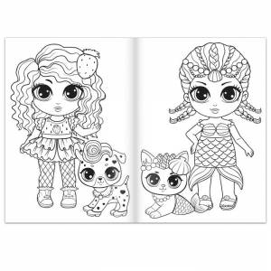 Раскраска для девочек «Гуляем с питомцем», 16 стр