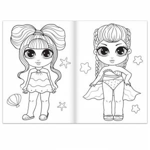 Раскраска для девочек «Каникулы на пляже», 16 стр