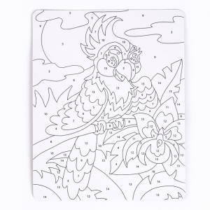 Набор для творчества «Раскраска глитерными блёстками по номерам» Попугай