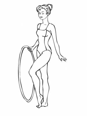 Раскраски Гимнастка