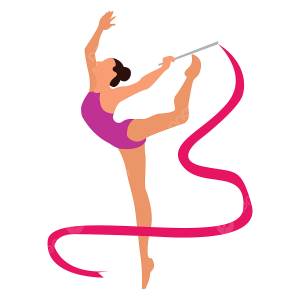 вектор художественной гимнастики на белом фоне PNG , клипарт для гимнастики, спорт, ритмично PNG картинки и пнг рисунок для й загрузки