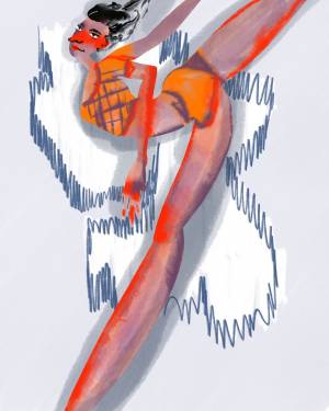 Иллюстрация Гимнастка