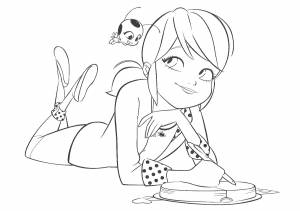 Раскраска маринетт