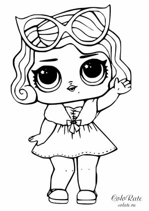 Раскраска Кукла LOL Ведущая   на