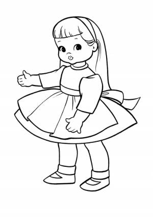 Раскраска кукла