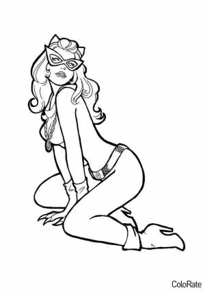 Раскраска Женщина-кошка