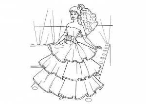 Раскраски Раскраска Барби одежда и кукла, Download print coloring page