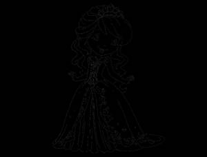 Раскраска Кукла принцесса