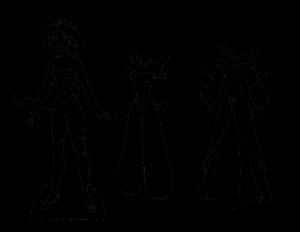 Раскраска Бумажная кукла принцесса