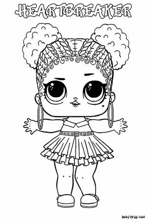 Кукла ЛОЛ раскраска а4