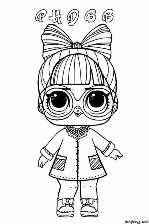 Раскраска кукла лола формат а4