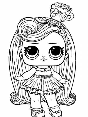 Картинка Куклы ЛОЛ раскраска