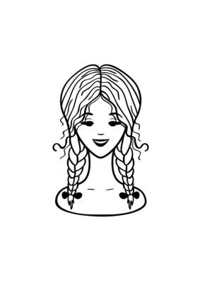 Раскраски Прически