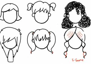 Прическа рисунок для детей