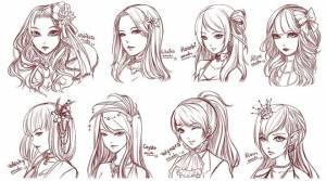 прически для персонажей