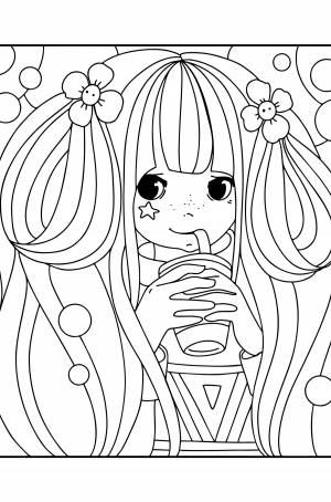 Раскраска Длинные волосы ♥ Онлайн и !