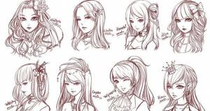 персонажи аниме прически