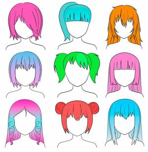 Волосы для аниме рисунка легко
