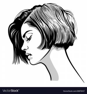 Прическа каре рисунок