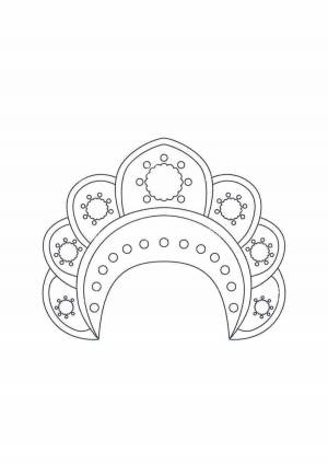 Раскраски Кокошник для детей
