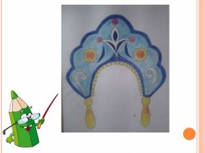 Кокошник рисунок поэтапно