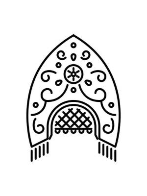 Раскраски Кокошник