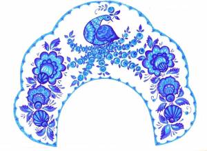 Узоры на кокошнике у снегурочки