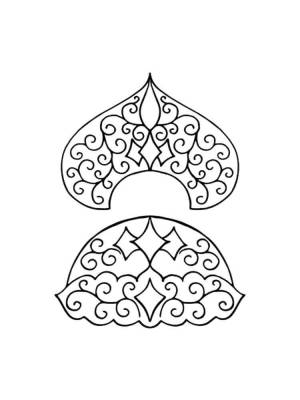 Раскраски Кокошник