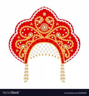 Кокошник рисунок для детей