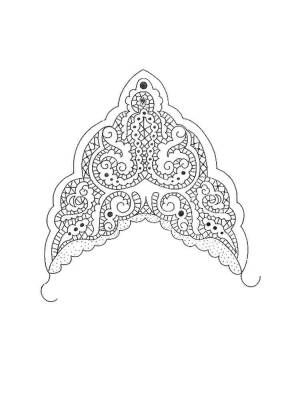 Раскраски Кокошник