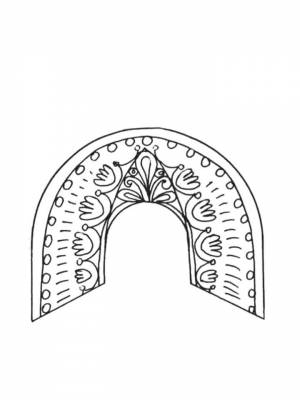 Раскраски Кокошник   в формате