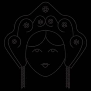 Рисунок карандашом кокошник