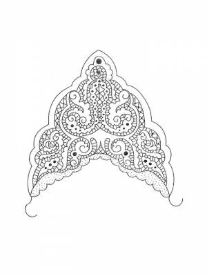 Раскраски Кокошник   в формате