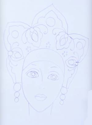 Кокошник набросок