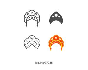 Рисунок карандашом кокошник