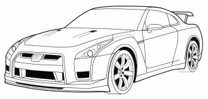 Раскраска Nissan GT-R