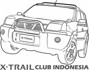 Раскраски Nissan x trail