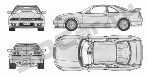 Чертеж Nissan Skyline R33