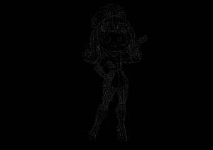 Раскраска Бумажная кукла ЛОЛ ОМГ