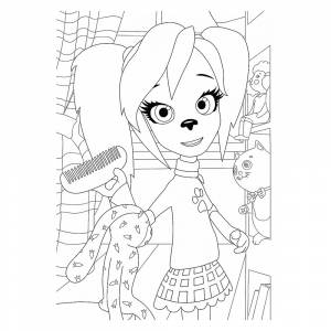 Раскраска Модница Роза Барбоскина