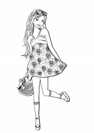 Раскраска модница