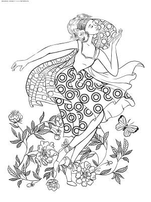 Раскраска Модница