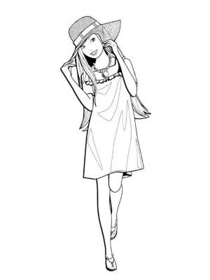 Раскраска Модница