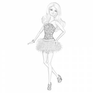 Раскраски Барби модница  и  онлайн